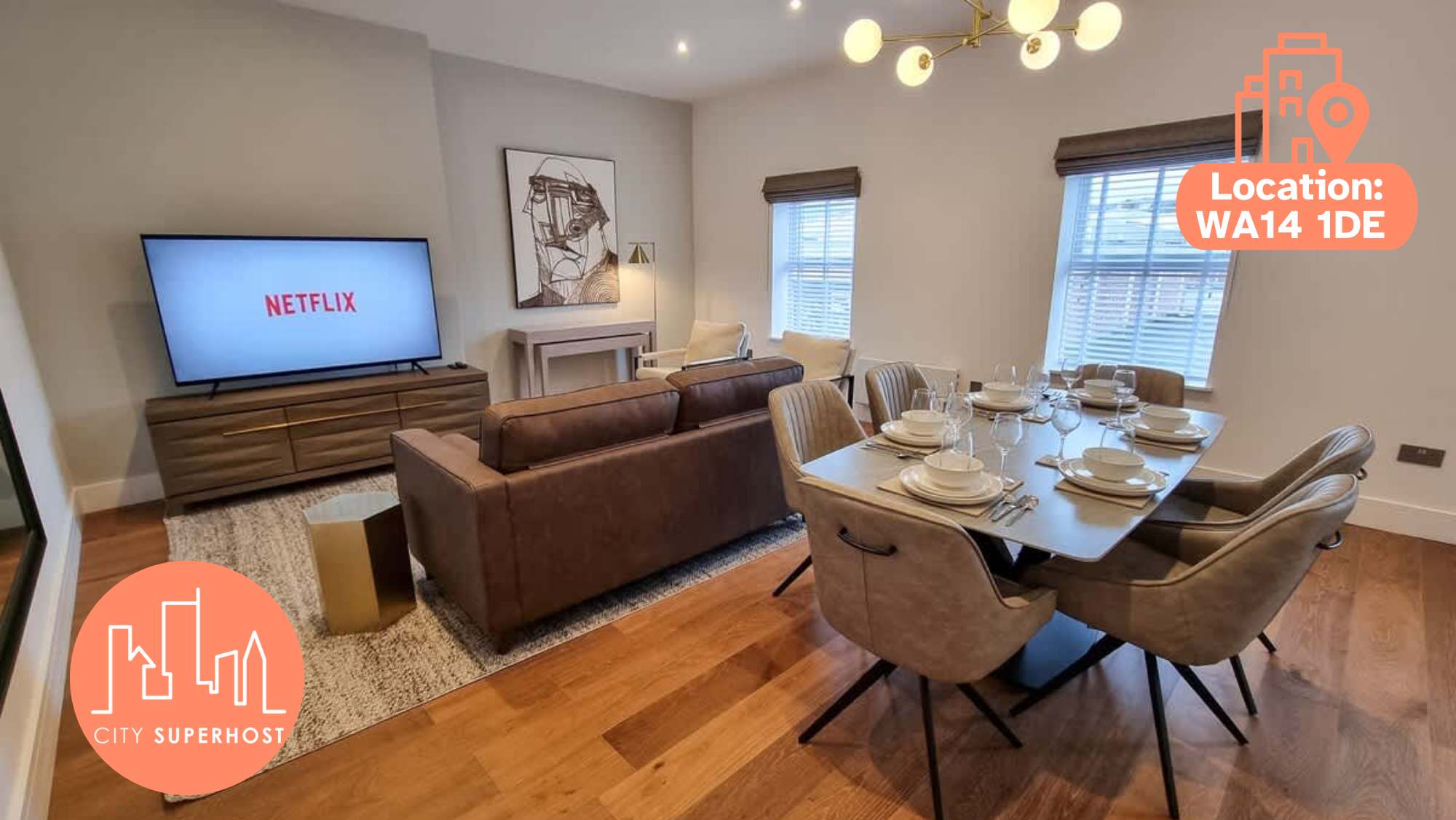 Central Altrincham Luxury Flat | King Beds