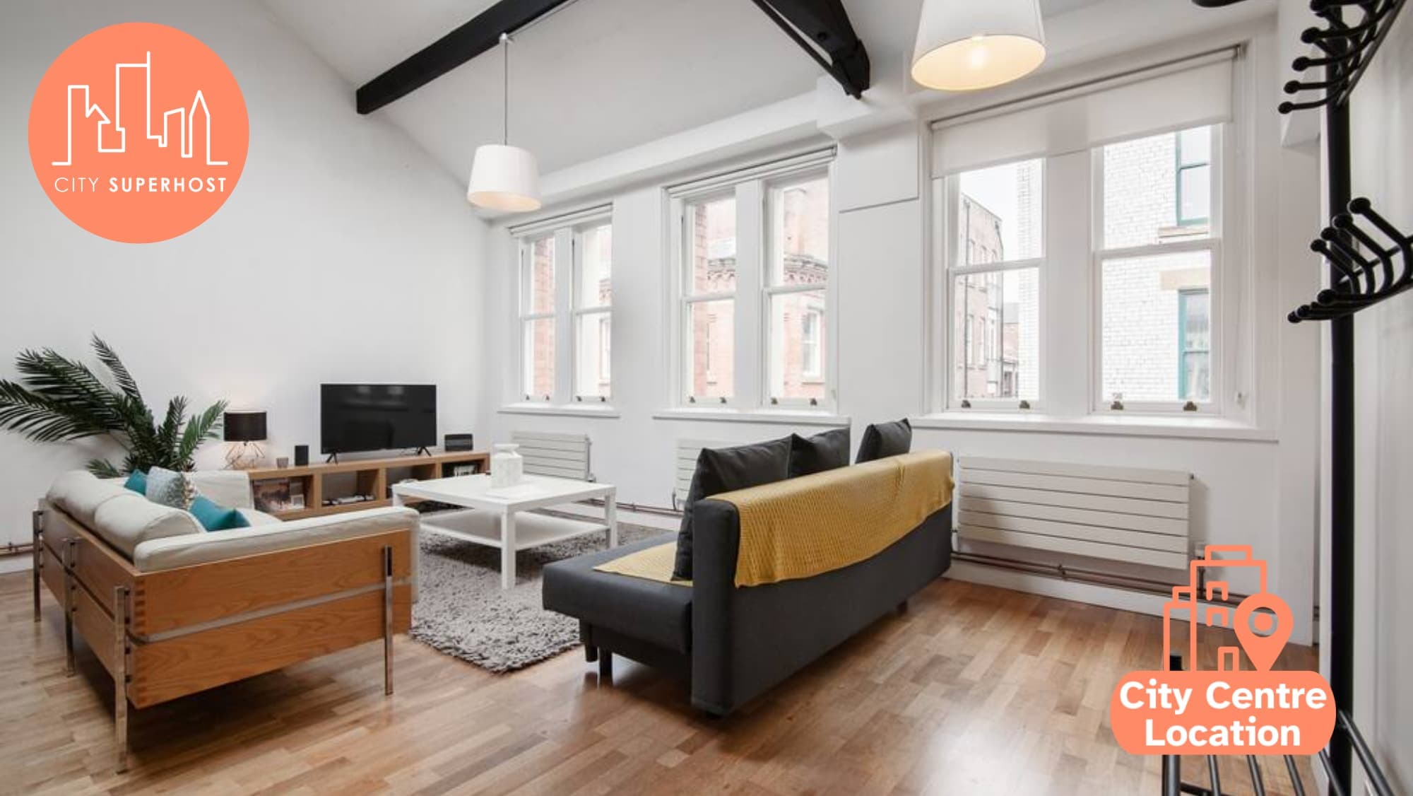Beamed Northern Quarter Loft | Sleeps 6